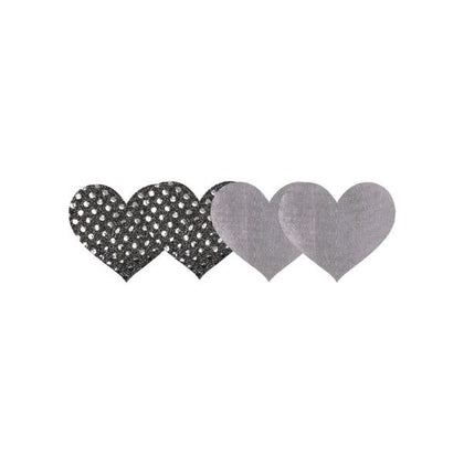 Dark Angel Hearts Pasties Silver