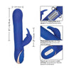 Jack Rabbit Rotating Beaded Rabbit Vibrator Blue