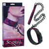 Scandal Collar With Leash Red Black O/S