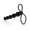 Silicone Love Rider Beaded Dual Penetrator Black