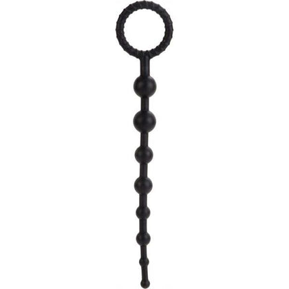 Booty Call X-10 Silicone Anal Beads Black 8 Inch