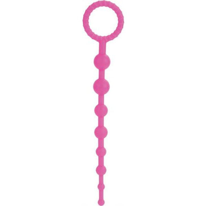 Booty Call X-10 Silicone Anal Beads Pink 8 Inch