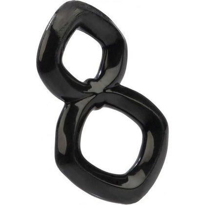 Crazy 8 Enhancer Double Cock Ring Black