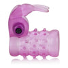 Basic Essentials Stretchy Bunny Enhancer Vibrating Pink