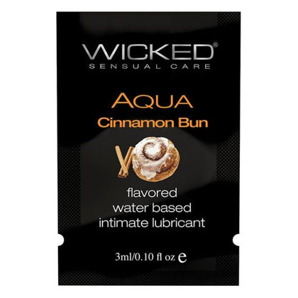 Wicked Sensual Care Aqua Waterbased Lubricant - .1 Oz Cinnamon Bun