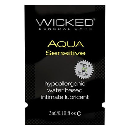 Wicked Aqua Sensitive Water Based Lubricant  .1 oz