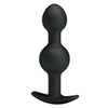 Pretty Love 4.05 inches Silicone Anal Plug with Ball Black