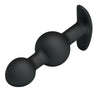 Pretty Love 4.05 inches Silicone Anal Plug with Ball Black