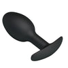 Pretty Love 3.34 inches Silicone Anal Plug with Ball Black