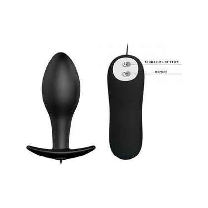 Pretty Love Vibrating Bulb Shaped Butt Plug Black