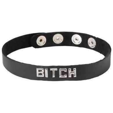 Wordband Collar Bitch  - Black