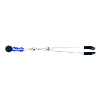 Beaded Clit Clamp With Tweezer Tip Blue