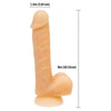 Addiction David 8 inches Bendable Beige Silicone Dong