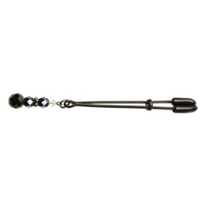 Beaded Clit Clamp With Tweezer Tip - Black