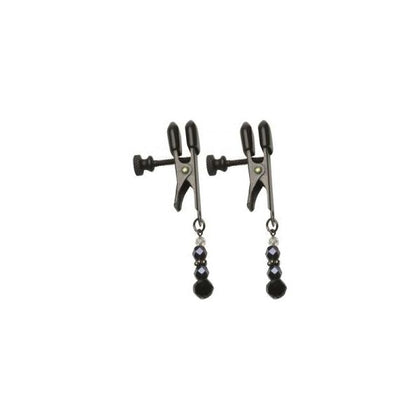 Black Beaded Clamps - Adjustable Broad Tip