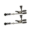 Black Beaded Clamps - Adjustable Broad Tip