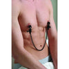 Blackline Adjustable Open Wide Nipple Clamps Black