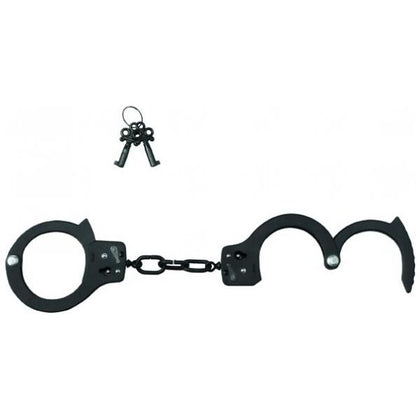 Handcuffs Black Coated Steel Single Lock - Black