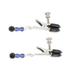 Blue Beaded Clamps With Broad Tip Nipple Clamps Blue