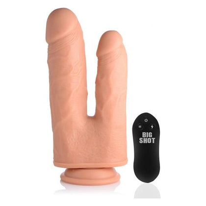 Vibrating And Rotating Remote Control Silicone Double Dildo