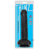 Thinz 8 Inch Slim Dildo With Balls - Black