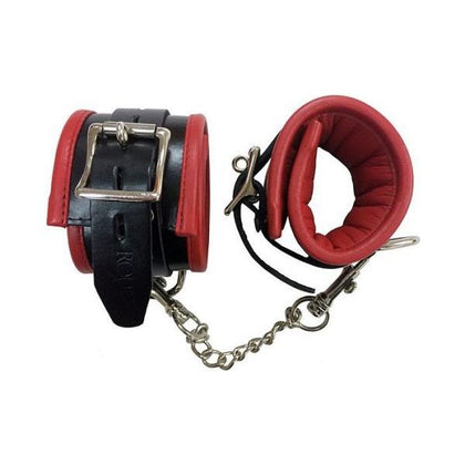 Rouge Padded Wrist Cuffs Black Red