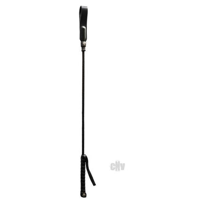 Rouge Long Riding Crop Slim Tip - Black