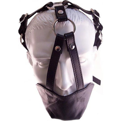 Rouge Leather Mouth Chin Gag Black