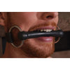 Rouge Leather O-Ring Rod Gag Black