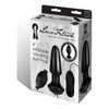 Lux Fetish 4 inches Inflatable Vibrating Butt Plug Black