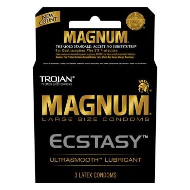 Trojan Magnum Ecstasy Latex Condoms 3 Pack