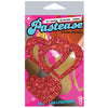 Pastease Glitter Peek A Boob Hearts Pasties Red