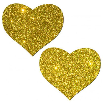 Pastease Gold Glitter Heart Pasties O/S