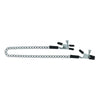 Spartacus Adjustable Nipple Clams With Curbed Chain Rubber Tipped