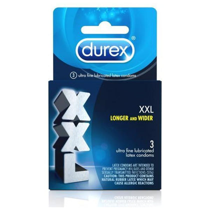 Durex XXL Lubricated 3 Pack Latex Condoms