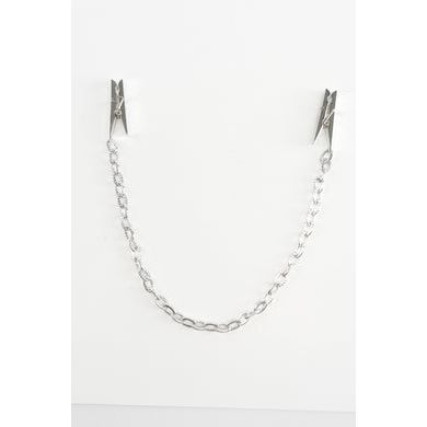 Fetish Fantasy Nipple Chain Clips Silver