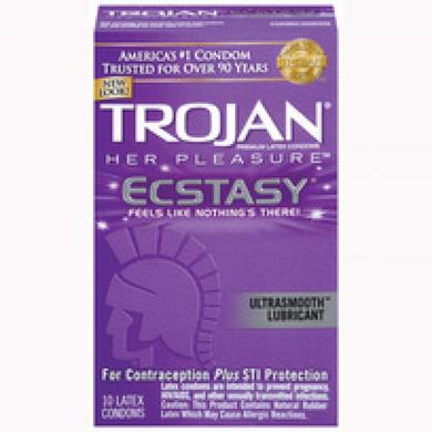 Trojan Ecstasy Her Pleasure Condoms With Ultrasmooth Lubricant