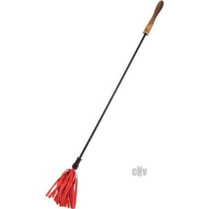 Rouge Wooden Handle Riding Crop Red