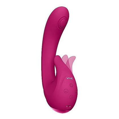 Vive - Miki Rechargeable Pulse-wave & Flickering Silicone Vibrator - Pink