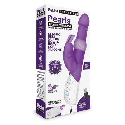 Rabbit Essentials Pearls Rabbit Vibrator Purple