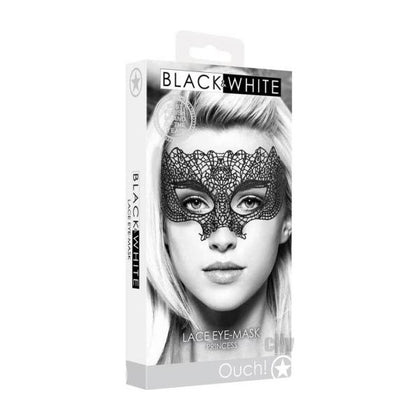 Ouch! Black & White Lace Eye Mask Princess Black