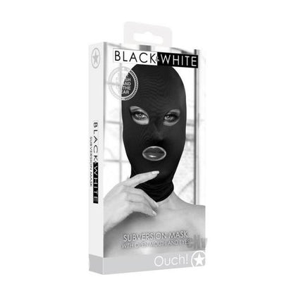 Ouch! Black & White Subversion Mask With Open Mouth And Eye Black