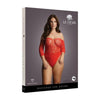 Shots Le Desir Crotchless Rhinestone Teddy Red Qs