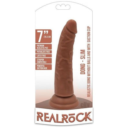 Realrock Slim Dildo Without Balls 7 Tan