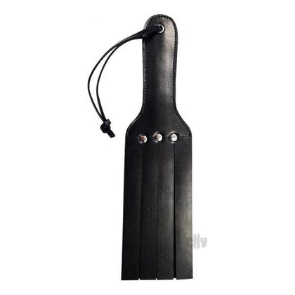 4 Strap Leather Paddle Black