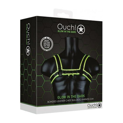 Ouch Chest Bulldog Harness S/m Gitd