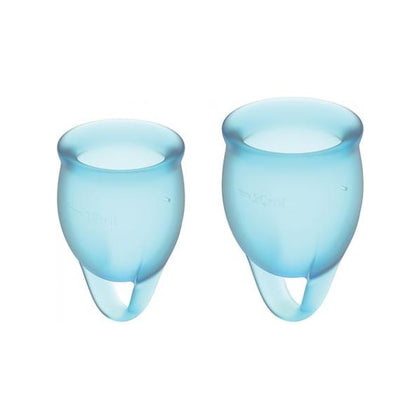 Satisfyer Feel Confident Menstrual Cup - Light Blue