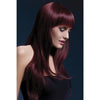 Smiffy Fever Wig Sienna 26 inches Long Feathered Black Cherry