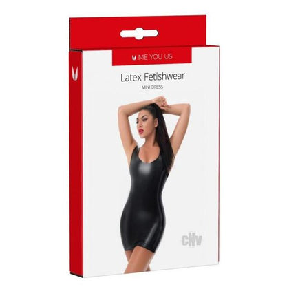 Myu Latex Mini Dress Sm Black