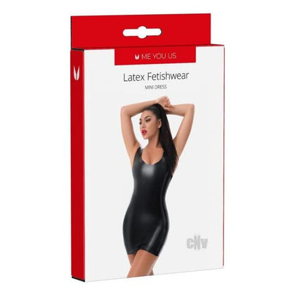 Myu Latex Mini Dress Lg Black